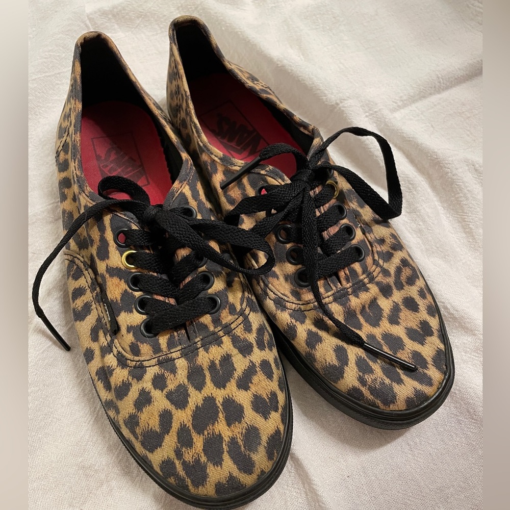 Vans leopard print shoes